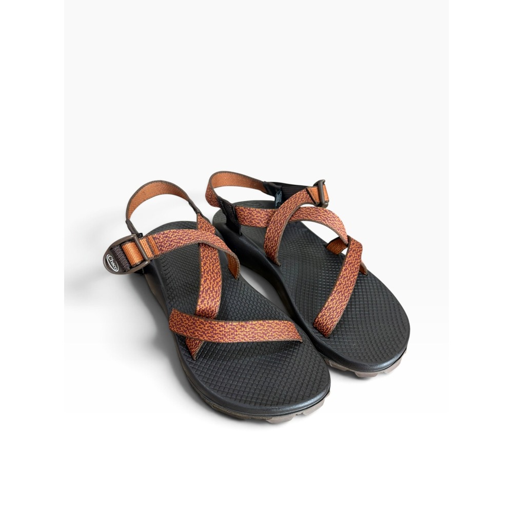 Chaco Z Cloud Orange Brown Toe Loop Sport Sandals Hiking Outdoor Strappy Shoes